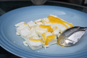 Feta cheese and honey