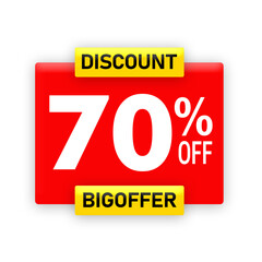 70% Off 3D Discount PNG | Golden Red Sale Text | Big Offer Label for Shopping, Marketing, and E-commerce Promotions 70% off, discount png, 3d sale text, 70 percent off, sale label png, golden sale 