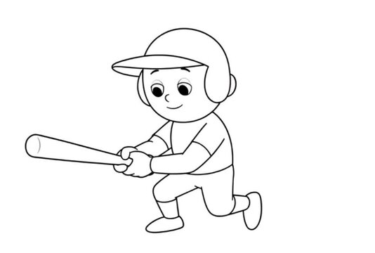 cartoon baseball player