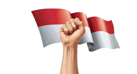 A flowing ribbon design featuring alternating red and white stripes, elegant and decorative.