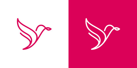 bird logo line, abstract bird logo