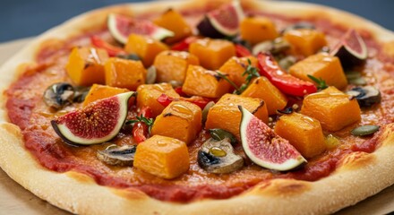 Delicious Autumn Roasted Pumpkin and Fig Pizza