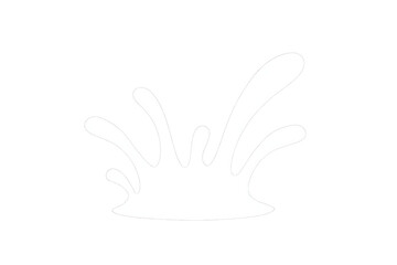 Obraz premium White liquid splash icon vector drawing depicting a dynamic fluid motion with drops on transparent background