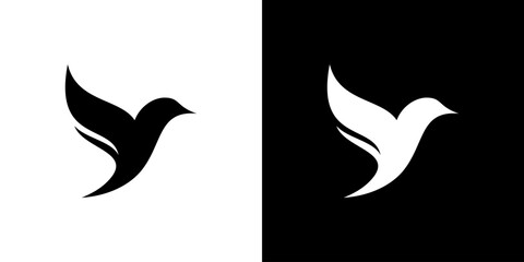 Black bird. Blackbird abstract modern logo vector simple