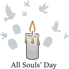 illustration of all souls' day icon