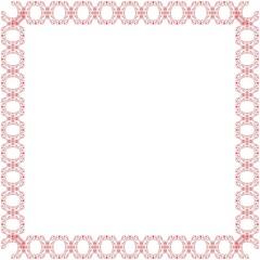 Simple Square Frame with White Background, Border Frame and Unique Photo Frame, Red Square Frame