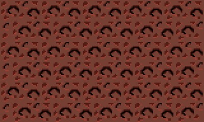 Pixel art, repeating pattern of black and muted brick red, with dark accents, suggesting a rock textured. Ideal for retro game environments, digital art, or any project needing a classic, game asset.