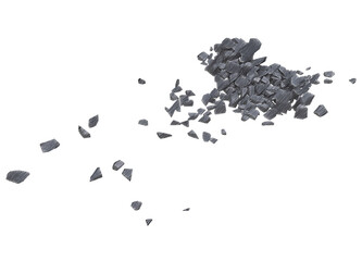 Concrete rock debris isolated transparent background sketchg PNG
