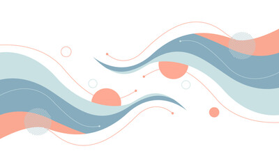 Abstract Waves with Pastel Colors Background.