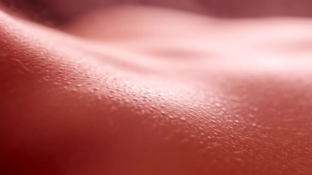 Detailed close-up of human skin surface displaying goosebumps and fine hairs.