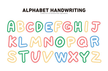 귀여운 알파벳 손글씨 일러스트