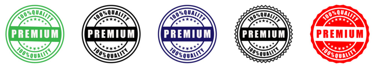 high quality premium badge vector illustration, Premium quality stamp vector illustration, Best choice premium round stamp vector, Authentic premium rubber stamp icon, vector icons