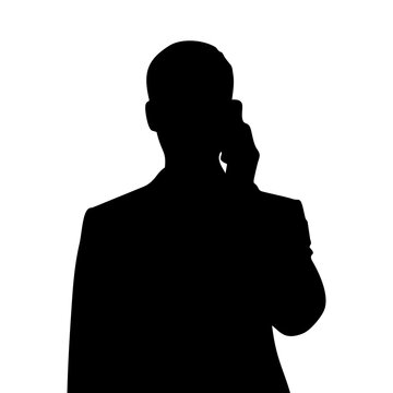 silhouette of a person making a call