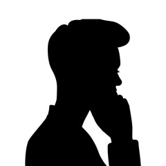 silhouette of a person making a call