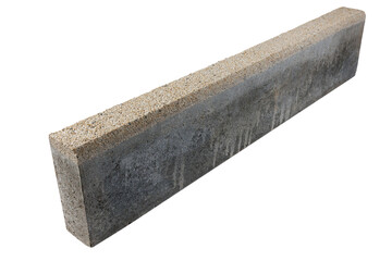 One paving stone isolated on a white background