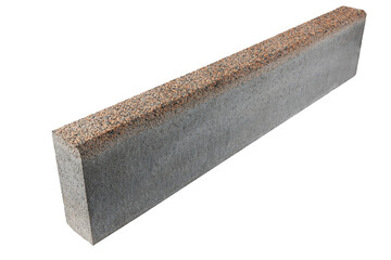 One paving stone isolated on a white background