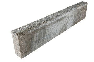 One paving stone isolated on a white background