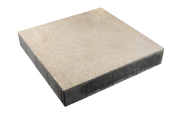 One paving stone isolated on a white background