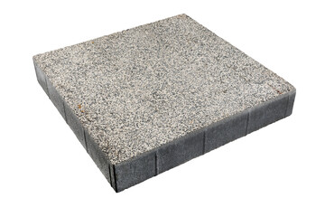 One paving stone isolated on a white background