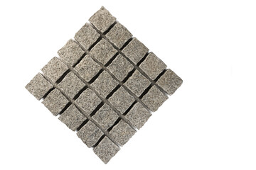 Set of paving stones isolated on a white background