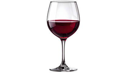 Red wine in a stemmed glass, elegant on a black background