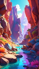 Vibrant canyon landscape