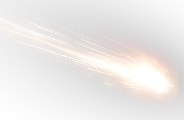 Meteor png isolated asteroid explosion with shining fireball in cosmic orbit.
