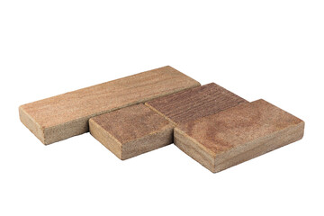 Four paving stones isolated on a white background