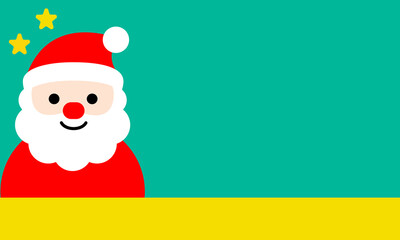 ミニマルでポップな可愛いサンタクロース テンプレート