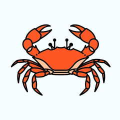 Orange crab traditional icon