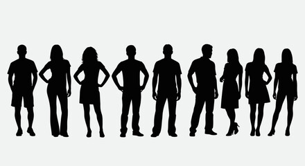 Nine diverse people group