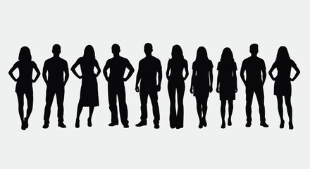 Diverse adult silhouettes