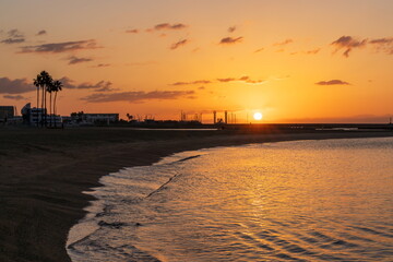 日の出　神戸市須磨区須磨海浜公園にて