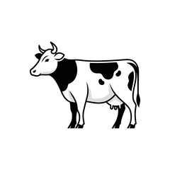 Dairy farm cow vector art