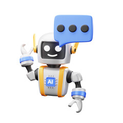 3D AI Chatbot Icon High Quality Artificial Intelligence Design for Modern Technology, and Computing Concepts