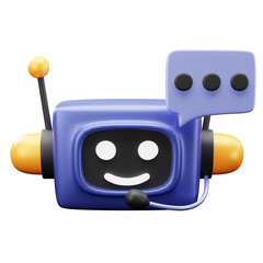 3D AI Chatbot Icon High Quality Artificial Intelligence Design for Modern Technology, and Computing Concepts