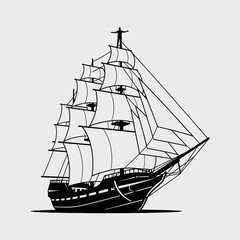 Classic sailing vessel art