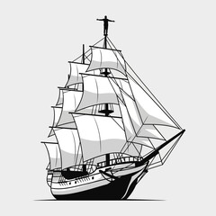 Sailor stands on the mast