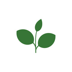 Green seedling icon symbol