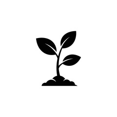 Seedling growth soil icon