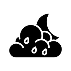 Rain and moon icon