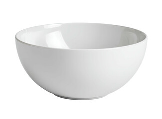 A clean, modern white ceramic bowl on a black background