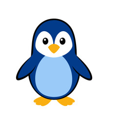 Obraz premium Adorable Penguin Cartoon Illustration For Kids Designs