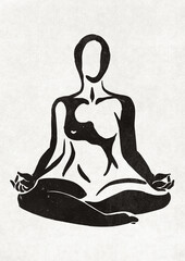 Minimalist Abstract Female Silhouettes | Modern Black Line Art Posters for Interior Design