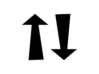 up down road arrow sign