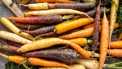 Vibrant colorful carrots