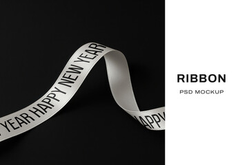 Elegant Festive Ribbon Mockup Psd