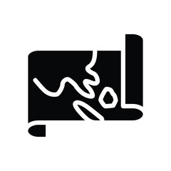 map solid icon vector design good for web or mobile app