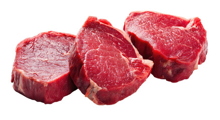 Fototapeta premium Fresh, raw red meat cuts, marbled and appetizing
