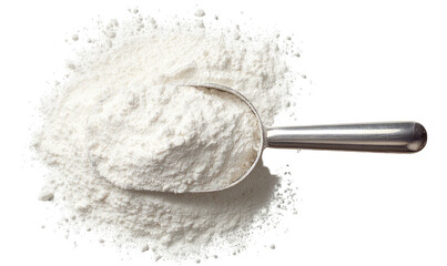 Fine white powder scooped from a pile